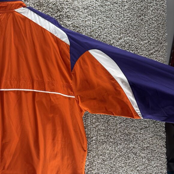 Vintage Clemson Jacket Mens XL Orange Full Zip Nike Fit Storm Windbreaker Y2K - Picture 12 of 15